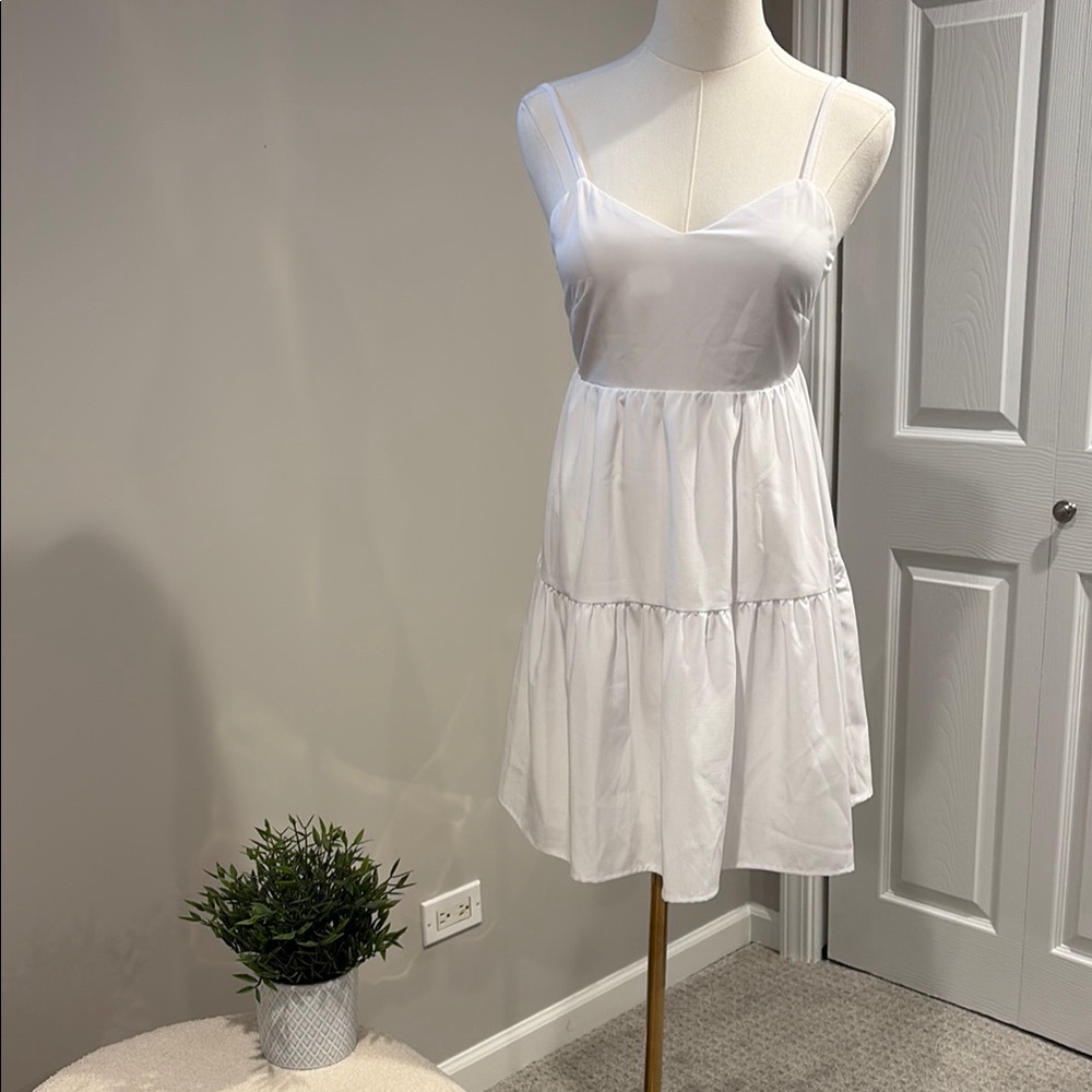 White Spaghetti Strap Dress